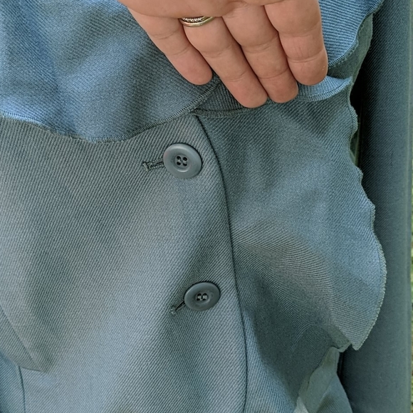 Robin's egg blue vintage silk blazer - Picture 3 of 6